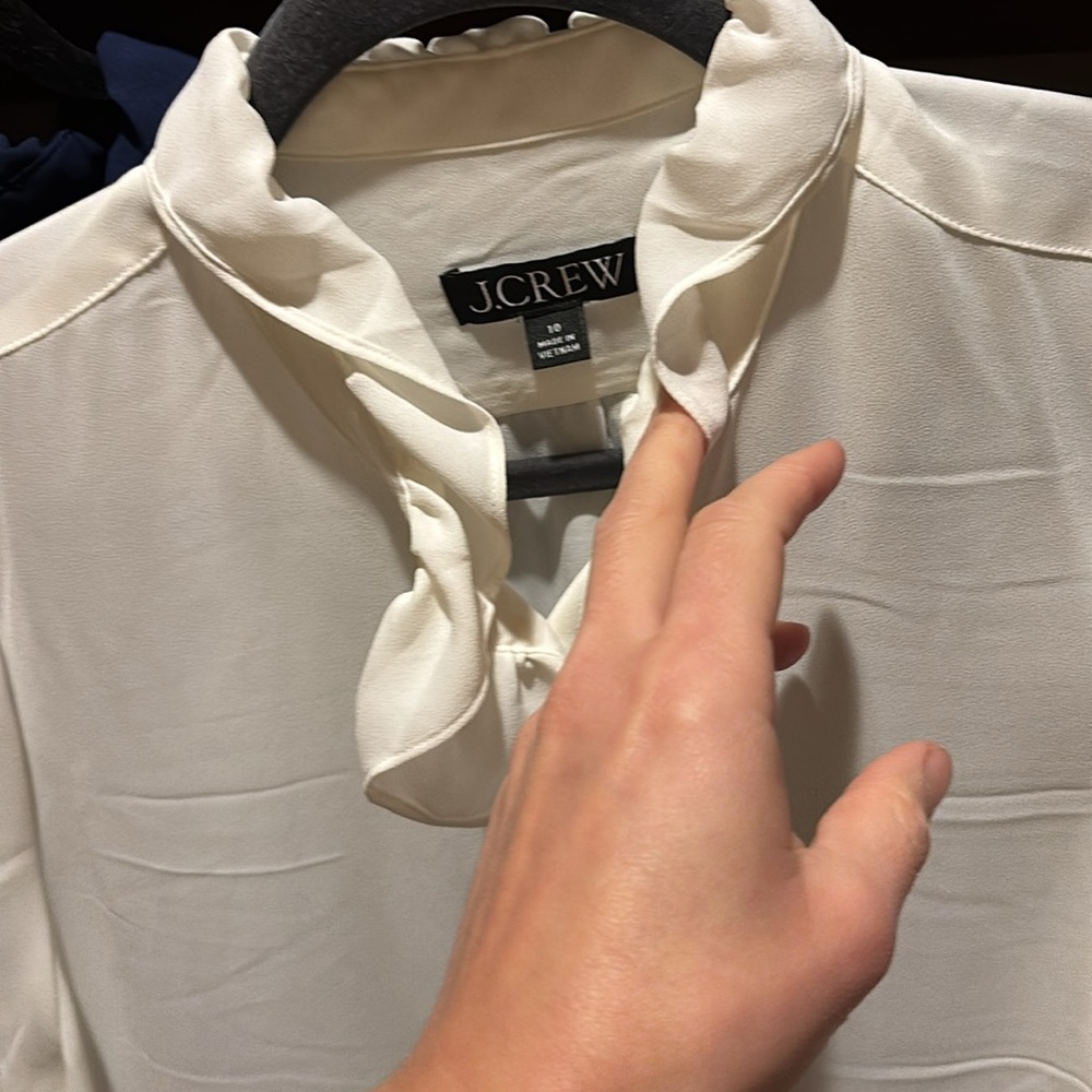 White Ruffled Blouse - Picture 2 of 3